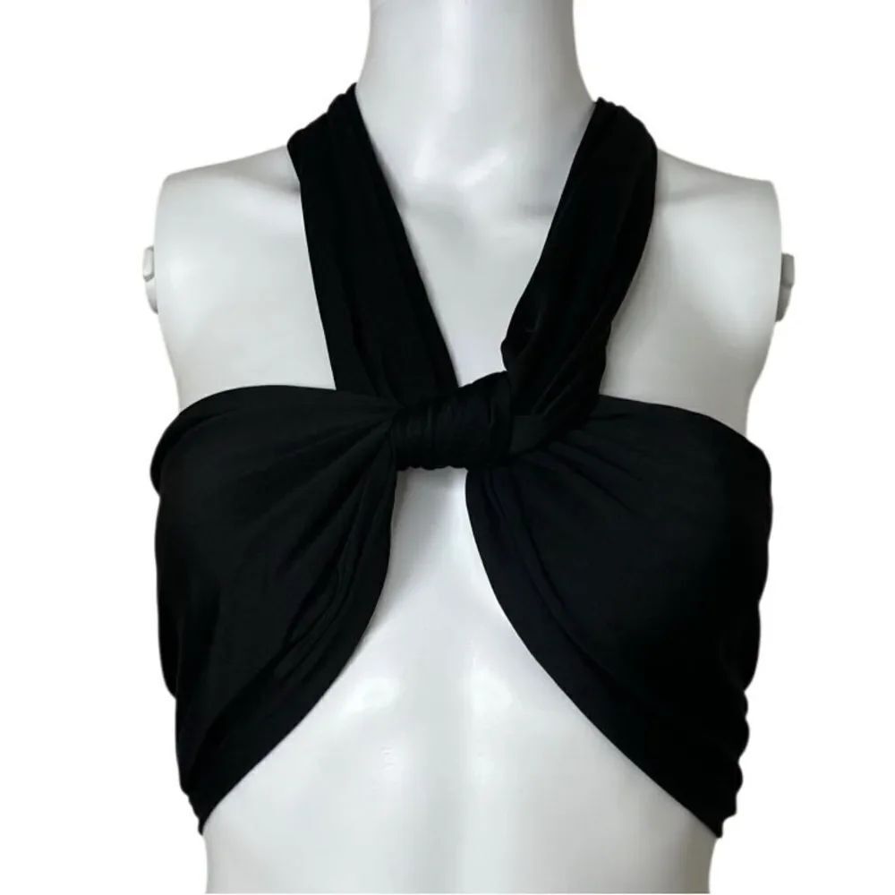 Stylish Black Halter Top